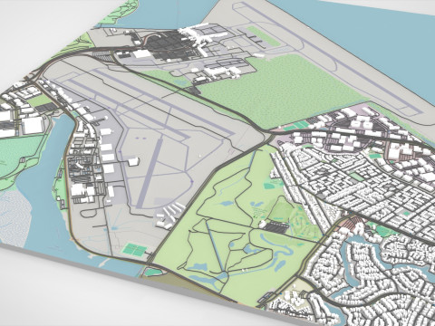 Oakland International Airport California United States 3D Model