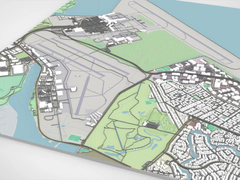 Oakland International Airport California United States 3D Model