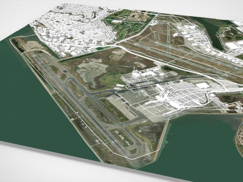 Oakland International Airport California United States 3D Model