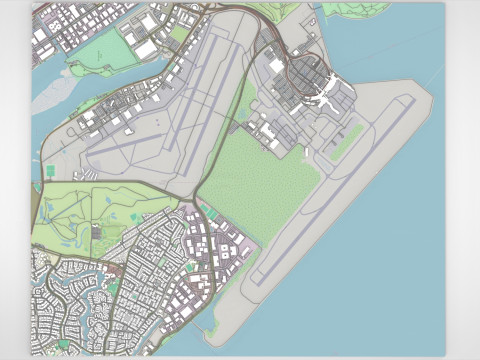 Oakland International Airport California United States 3D Model