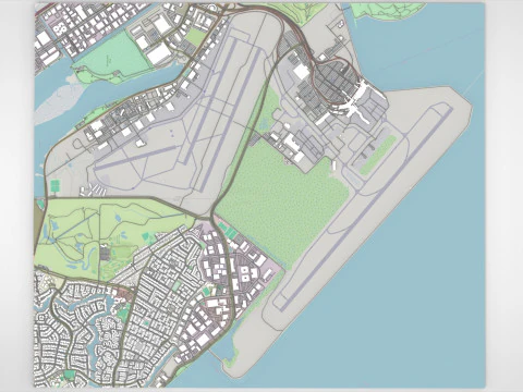 Oakland International Airport California United States 3D Model