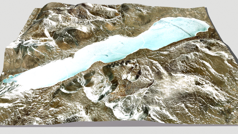 River Jiuma Co Gegye Ngari China Modelo 3D .c4d .max .obj .3ds .fbx .stl .blend