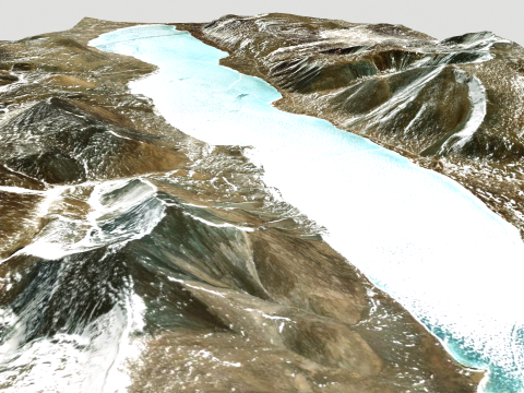 River Jiuma Co Gegye Ngari China 3D Model