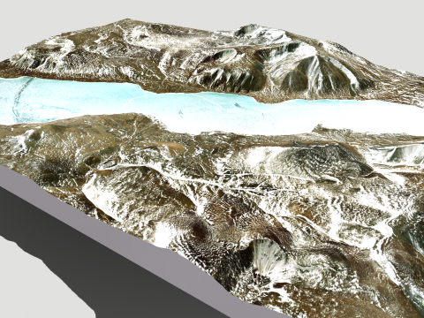 River Jiuma Co Gegye Ngari China 3D Model