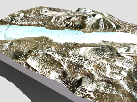 River Jiuma Co Gegye Ngari China 3D Model