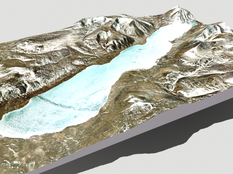 River Jiuma Co Gegye Ngari China 3D Model