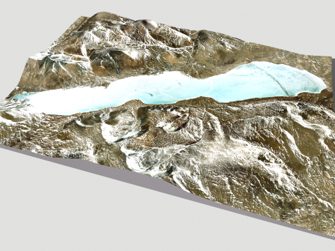 River Jiuma Co Gegye Ngari China 3D Model