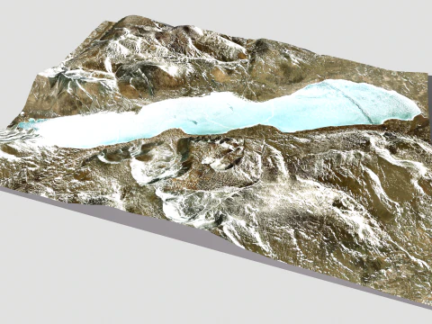 River Jiuma Co Gegye Ngari China 3D Model