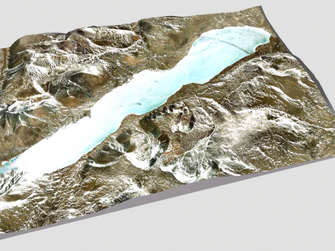 River Jiuma Co Gegye Ngari China 3D Model