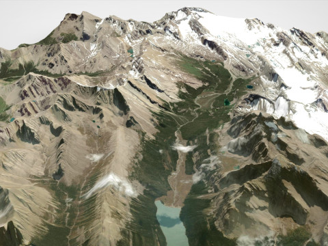 Mountain Landscape Banff National Park Canada Modello 3D