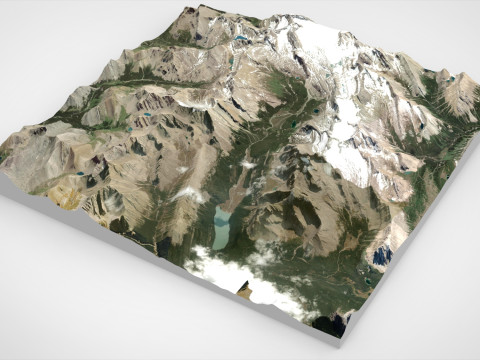 Mountain Landscape Banff National Park Canada 3Dモデル