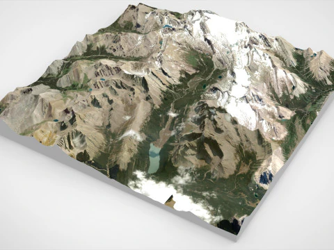 Mountain Landscape Banff National Park Canada 3D Model