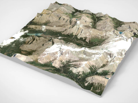 Mountain Landscape Banff National Park Canada 3D Model