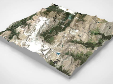 Mountain Landscape Banff National Park Canada 3D Model