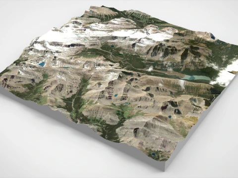 Mountain Landscape Banff National Park Canada 3D Model