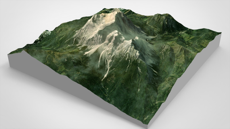 Mountain landscape Pelmo Venice Italy Modèle 3D .c4d .max .obj .3ds .fbx .stl .blend