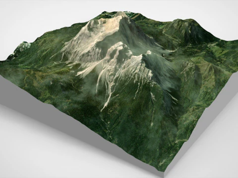 Paesaggio di montagna Pelmo Venezia Italia Modello 3D