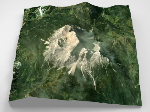 Mountain landscape Pelmo Venice Italy 3D Model