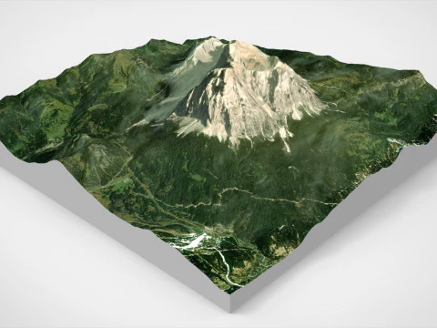 Mountain landscape Pelmo Venice Italy 3D Model
