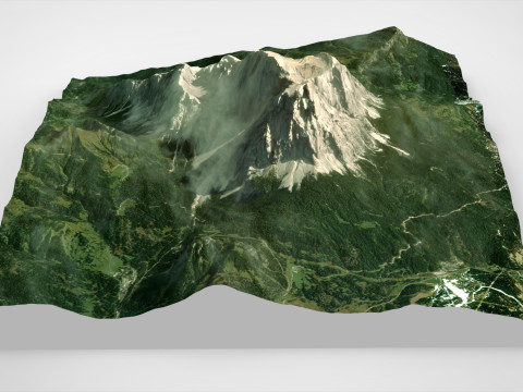 Mountain landscape Pelmo Venice Italy Modèle 3D