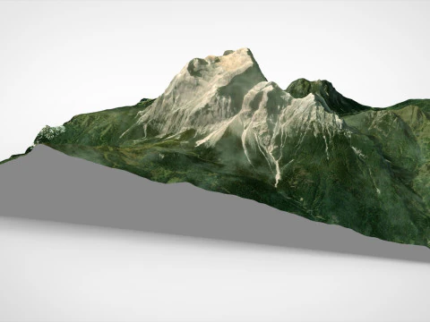 Mountain landscape Pelmo Venice Italy 3D Model