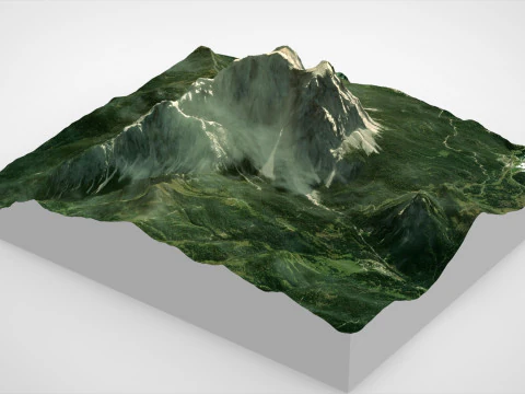 Mountain landscape Pelmo Venice Italy 3D Model