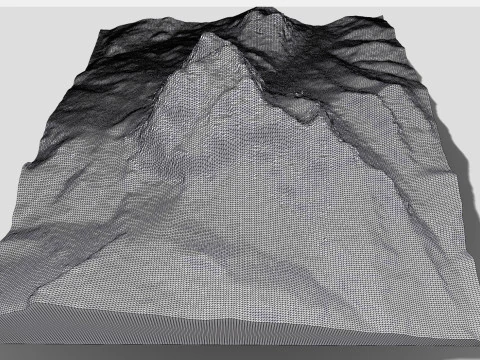 Mountain landscape Pelmo Venice Italy 3D Model