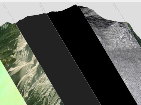 Mountain landscape Pelmo Venice Italy 3D Model
