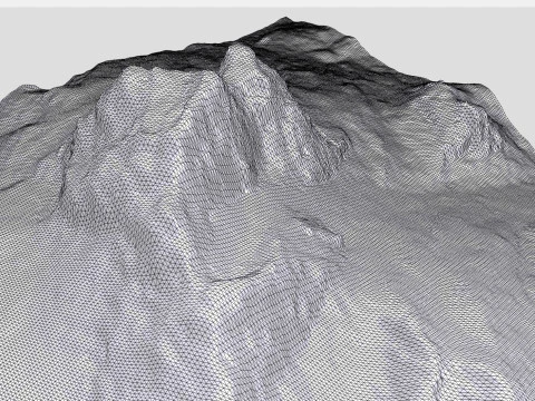Mountain landscape Pelmo Venice Italy 3D Model