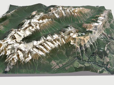 Mountain landscape Porcupine Peak British Columbia Canada Modèle 3D