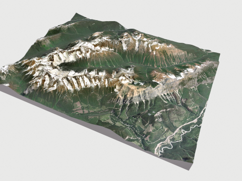 Mountain landscape Porcupine Peak British Columbia Canada 3D 모델