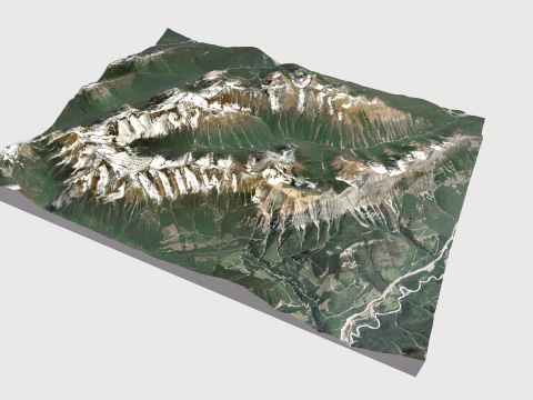 Krajobraz g&oacute;rski Porcupine Peak Kolumbia Brytyjska Kanada Model 3D