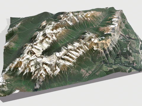 Krajobraz g&oacute;rski Porcupine Peak Kolumbia Brytyjska Kanada Model 3D