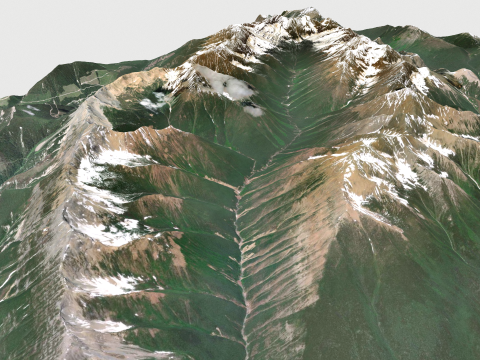 Mountain landscape Porcupine Peak British Columbia Canada 3D 모델