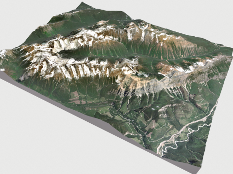 Mountain landscape Porcupine Peak British Columbia Canada 3D 모델