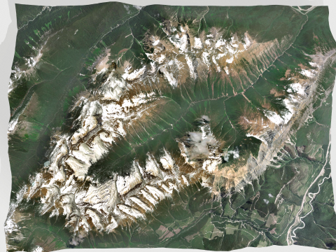 Mountain landscape Porcupine Peak British Columbia Canada 3D 모델