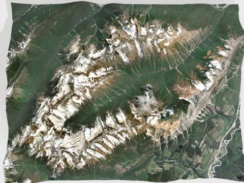 Krajobraz g&oacute;rski Porcupine Peak Kolumbia Brytyjska Kanada Model 3D