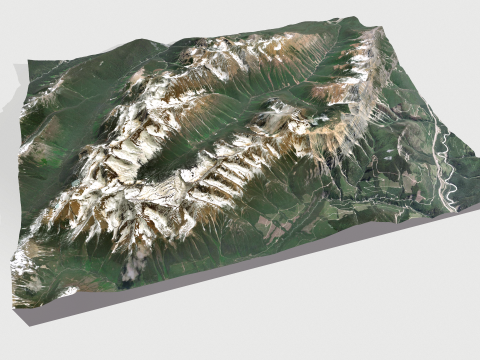 Mountain landscape Porcupine Peak British Columbia Canada 3D 모델