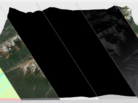 Mountain landscape Porcupine Peak British Columbia Canada 3D 모델
