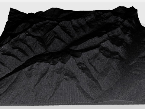 Mountain landscape Porcupine Peak British Columbia Canada 3D 모델