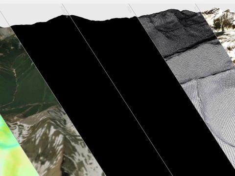 Krajobraz g&oacute;rski Porcupine Peak Kolumbia Brytyjska Kanada Model 3D