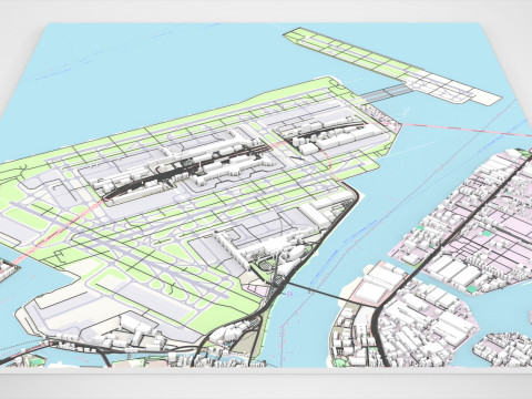 Tokyo International Airport Japan 3D Model