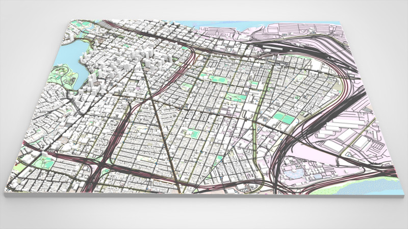 Cityscape Oakland California United States Modèle 3D .c4d .max .obj .3ds .fbx .stl .blend