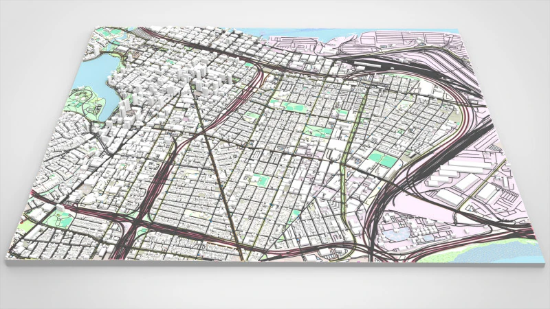 都市景観オークランド カリフォルニア州アメリカ合衆国 3Dモデル .c4d .max .obj .3ds .fbx .stl .blend 