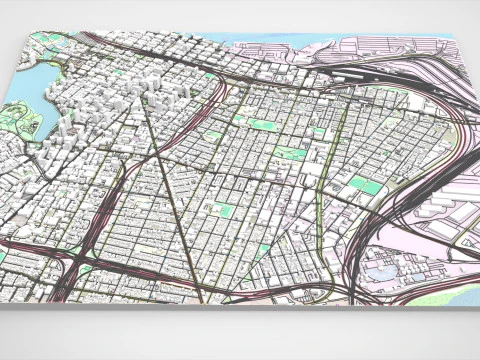 Cityscape Oakland California United States 3D Model