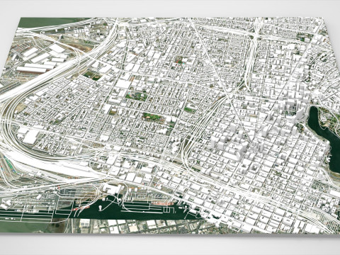 Cityscape Oakland California United States Modèle 3D