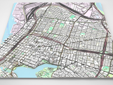 Cityscape Oakland California United States Modèle 3D