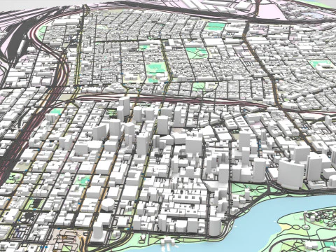 都市景観オークランド カリフォルニア州アメリカ合衆国 3Dモデル