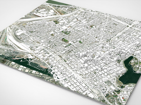 Cityscape Oakland California United States Modèle 3D