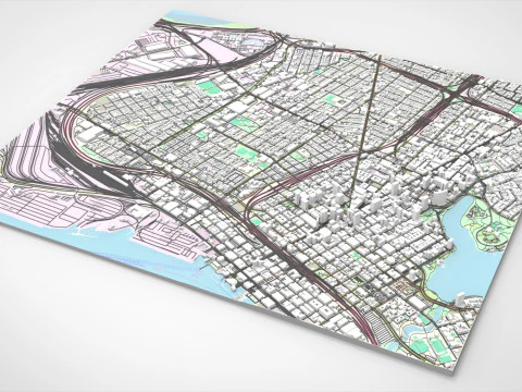 都市景観オークランド カリフォルニア州アメリカ合衆国 3Dモデル